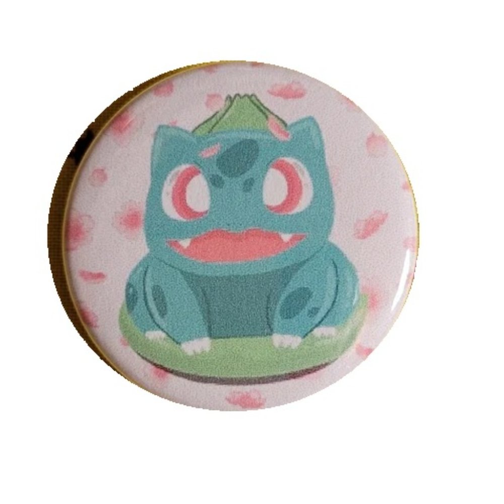Bulbasaur pokemon starter pin badge 1.5"